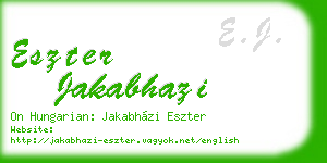 eszter jakabhazi business card